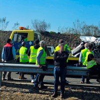 Tres heridos en un accidente en la A-66, uno de ellos grave