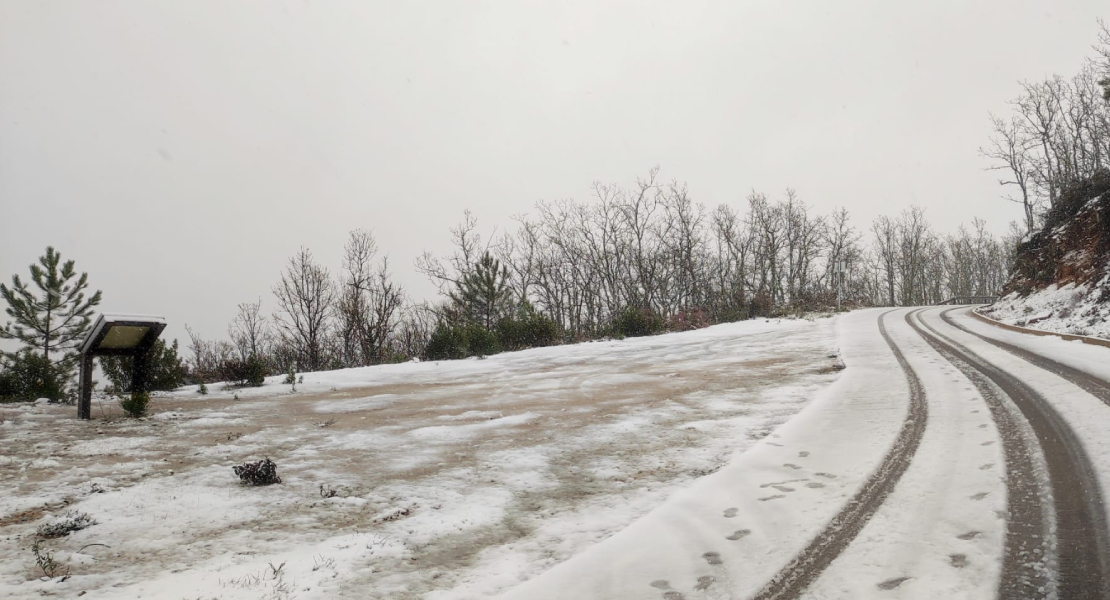 La borrasca Mónica deja imágenes de granizo y nevadas en Extremadura