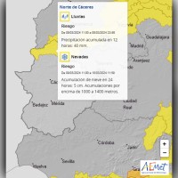 Amplían la alerta amarilla en Extremadura