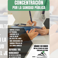 Concentración por la falta de profesionales sanitarios en el Valle del Jerte