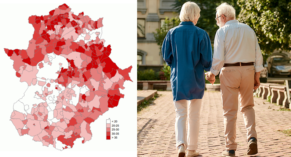Así está envejeciendo Extremadura: cada vez hay más personas mayores