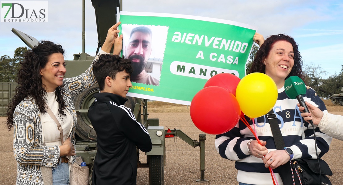 Emoción en la llegada del segundo contingente de militares extremeños a Bótoa