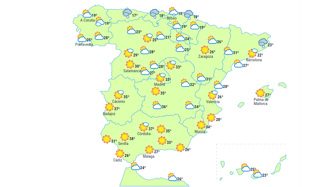 Extremadura alcanzará los 37ºC la última semana de mayo