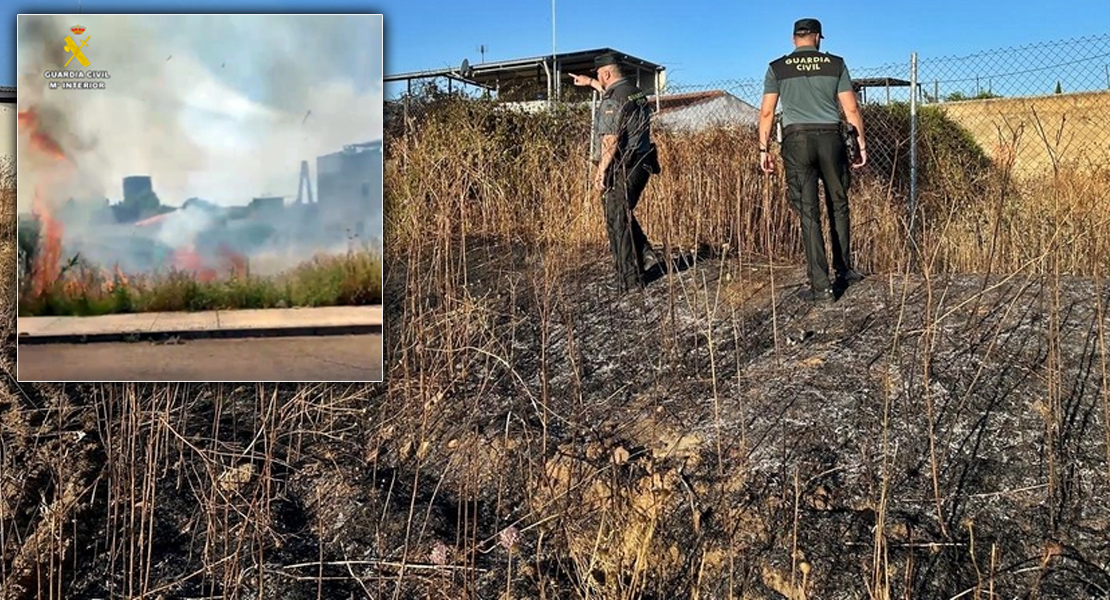Guardia Civil salva a cuatro personas atrapadas en un incendio en Badajoz