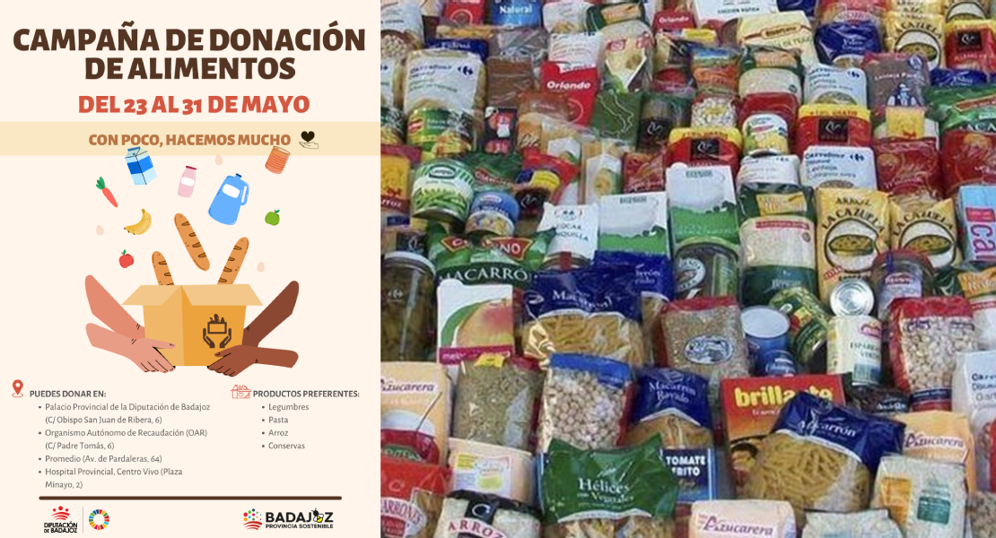 Se inicia una campaña para llenar las estanterías del Banco de Alimentos de Badajoz