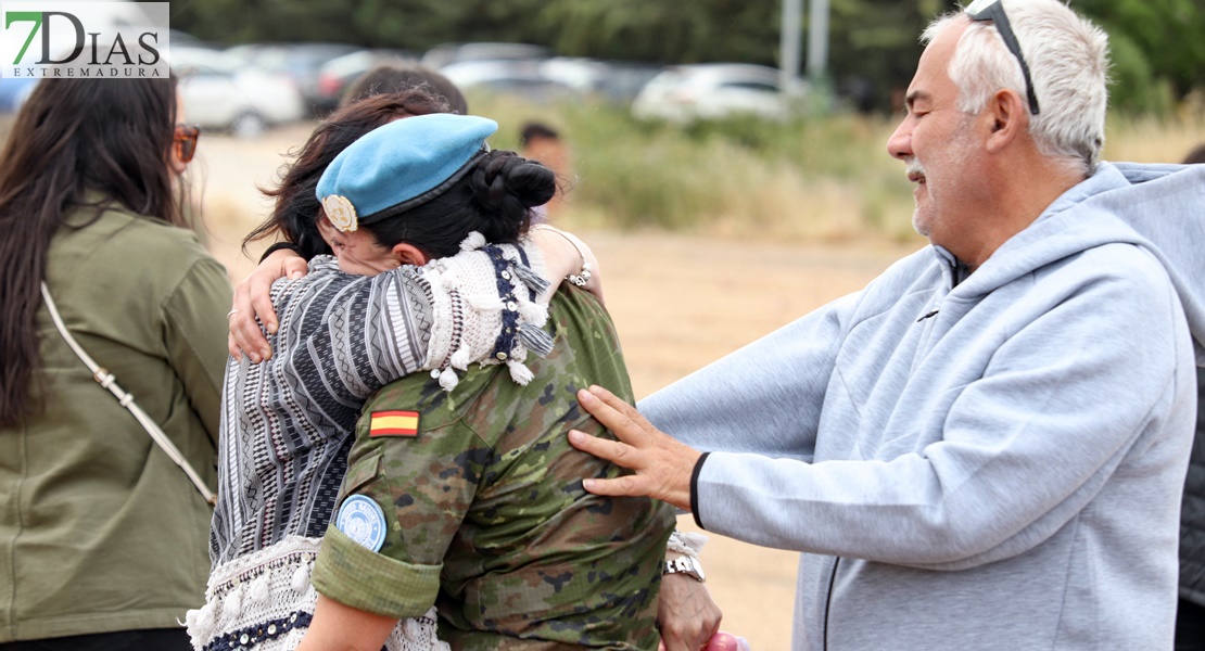 Lágrimas de alegría en Bótoa por la llegada de los militares del Líbano