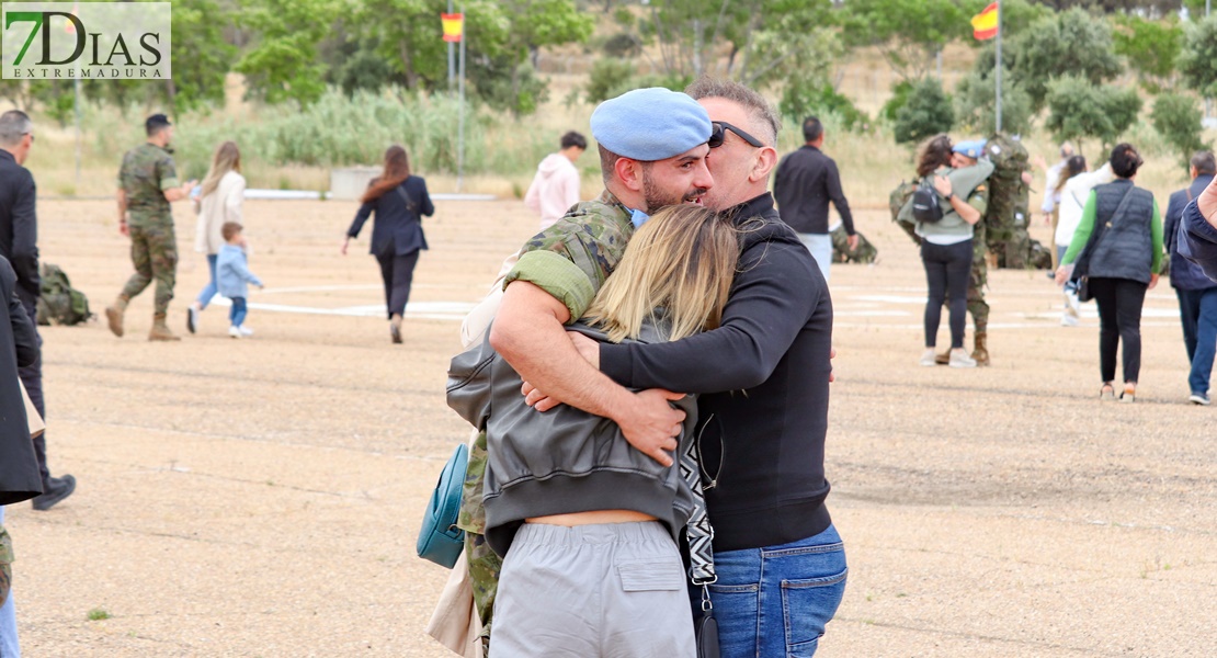 Lágrimas de alegría en Bótoa por la llegada de los militares del Líbano