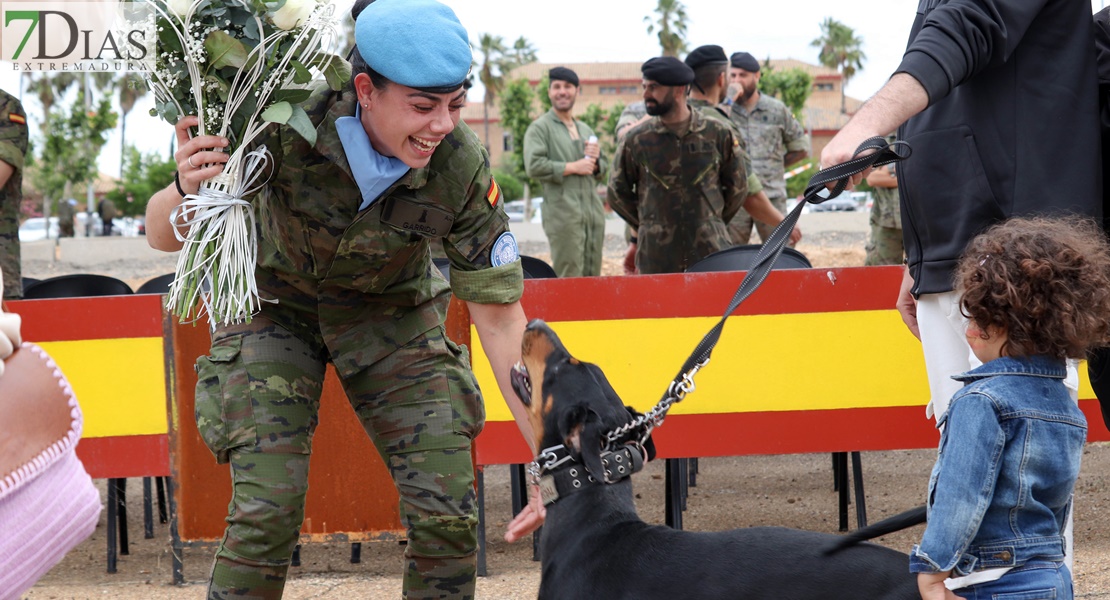 Lágrimas de alegría en Bótoa por la llegada de los militares del Líbano