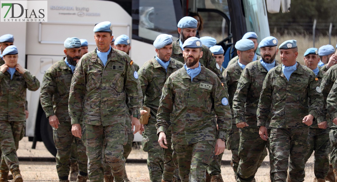 Emoción en la llegada del segundo contingente de militares extremeños a Bótoa