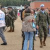 Emoción en la llegada del segundo contingente de militares extremeños a Bótoa