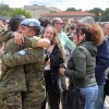 Emoción en la llegada del segundo contingente de militares extremeños a Bótoa