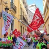 Bomberos del CPEI se plantan con un ataúd en la Diputación de Badajoz