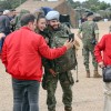 Emoción en la llegada del segundo contingente de militares extremeños a Bótoa