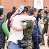 Lágrimas de alegría en Bótoa por la llegada de los militares del Líbano