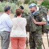 Lágrimas de alegría en Bótoa por la llegada de los militares del Líbano