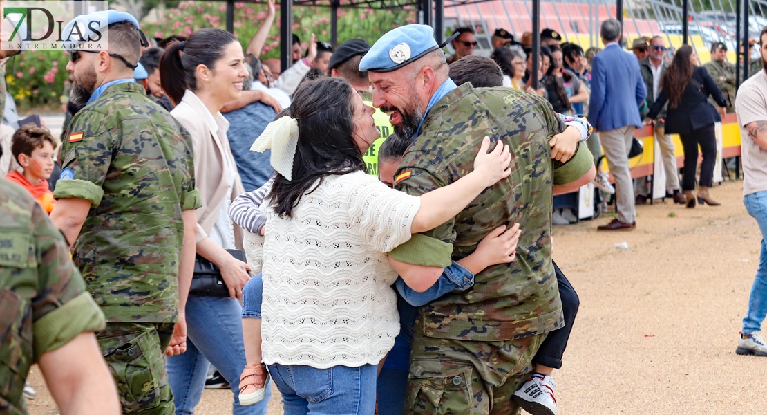 Lágrimas de alegría en Bótoa por la llegada de los militares del Líbano