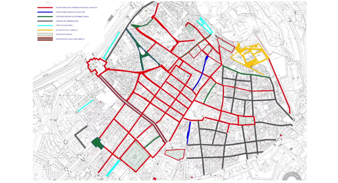 Varias calles del Casco Antiguo estarán en obras desde el lunes