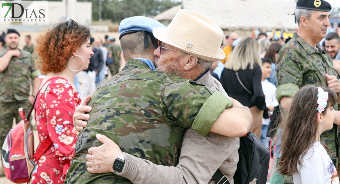 Lágrimas de alegría en Bótoa por la llegada de los militares del Líbano