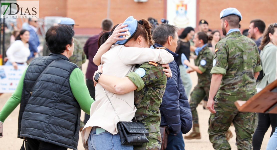 Lágrimas de alegría en Bótoa por la llegada de los militares del Líbano