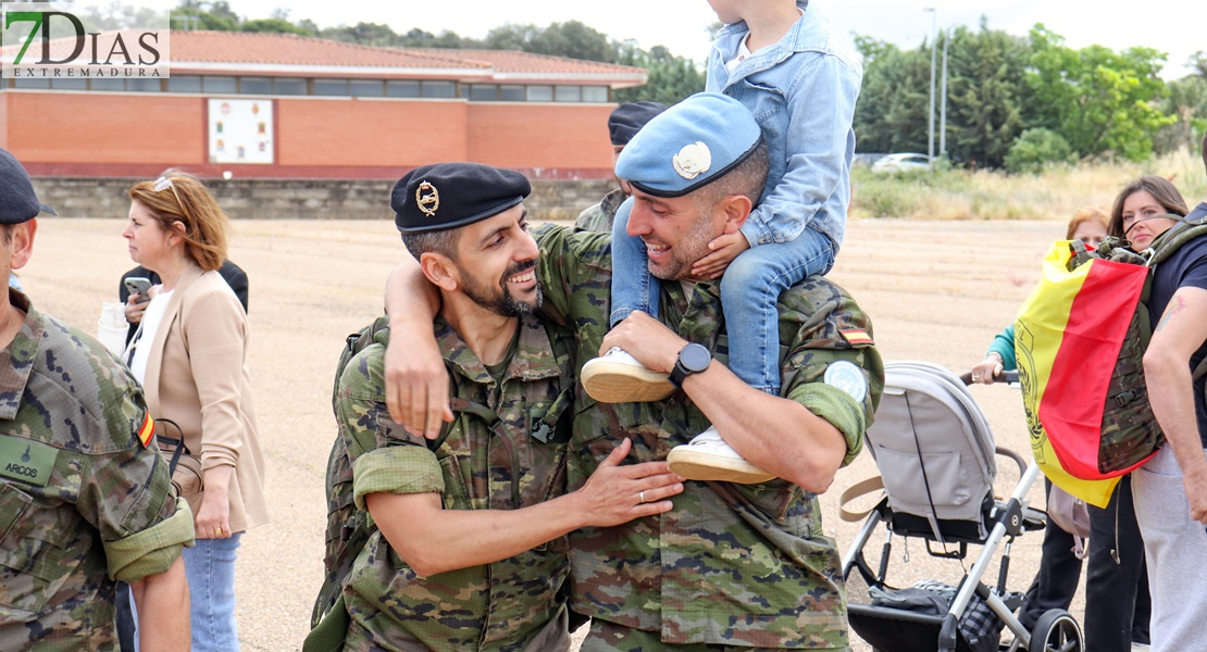 Lágrimas de alegría en Bótoa por la llegada de los militares del Líbano