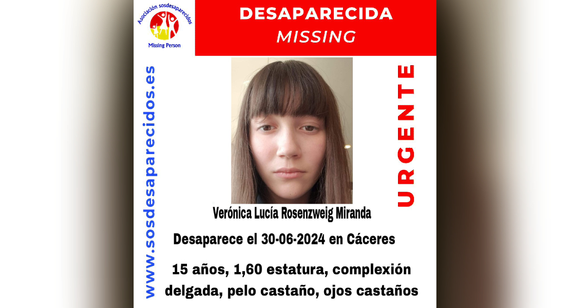 Desaparece una joven de 15 años en Cáceres