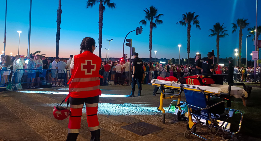 Cruz Roja Badajoz realiza 52 asistencias en Los Palomos, 13 de ellas por intoxicación etílica