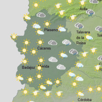 Cambio de tiempo en Extremadura: bajada de temperaturas y lluvias en parte de la región