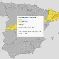 Activan la alerta amarilla por lluvias en Extremadura