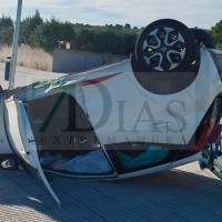 Queda atrapada tras un accidente en la N-V en Extremadura