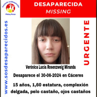 Desaparece una joven de 15 años en Cáceres