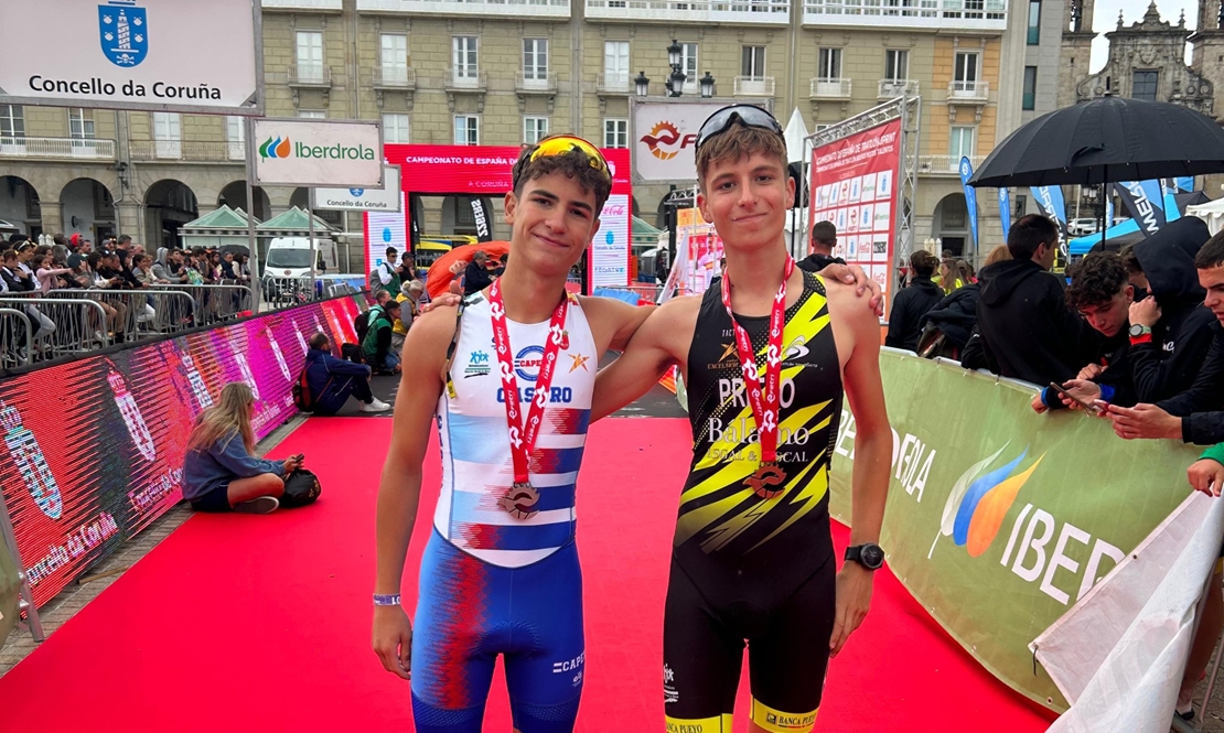 Dos medallas para los extremeños en el Campeonato de España de Triatlón