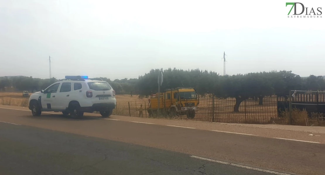 Se queman 30 hectáreas de una finca en Olivenza