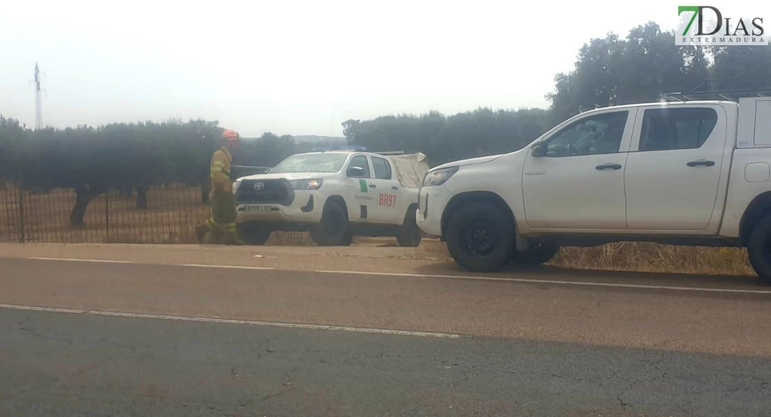 Se queman 30 hectáreas de una finca en Olivenza