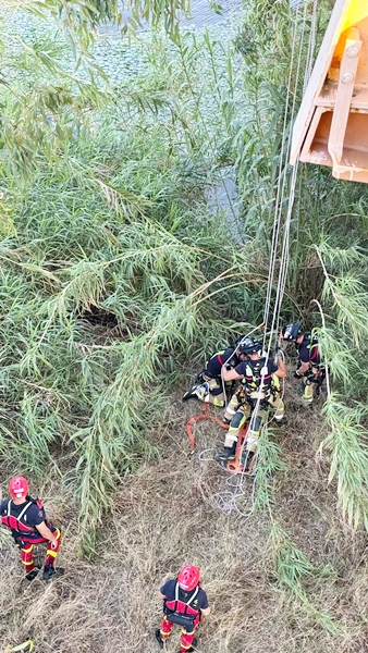 Así ha sido la intervención de los bomberos en el Puente Real