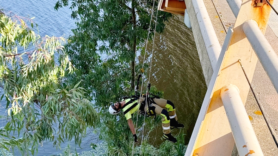 Así ha sido la intervención de los bomberos en el Puente Real