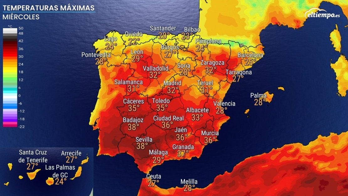 El calor irá a más: avisos ya activados por más de 40ºC