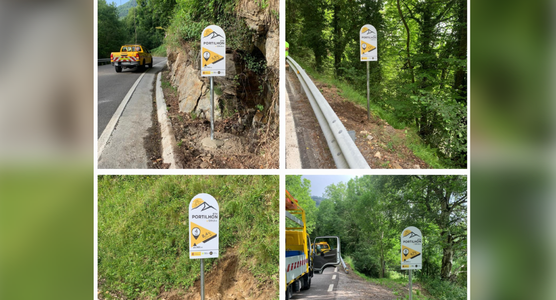 Transporte instala placas informativas para el ciclismo deportivo en diferentes puntos de España