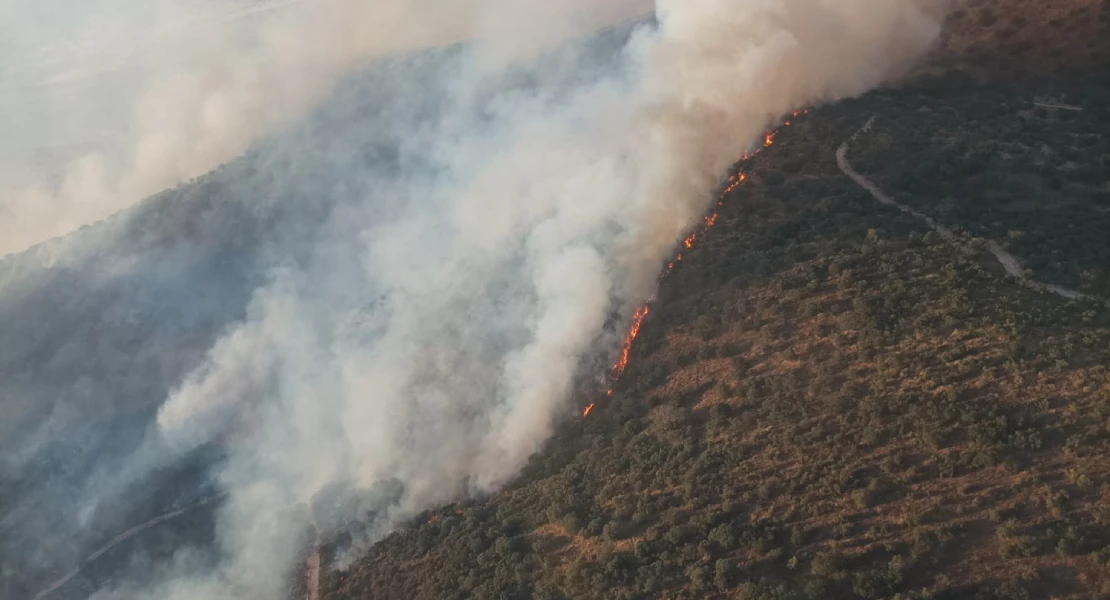 Desactivado el nivel 1 de peligrosidad en el incendio de Puebla del Maestre