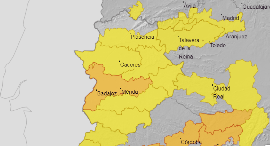 Activan la alerta naranja este jueves por altas temperaturas en las Vegas del Guadiana