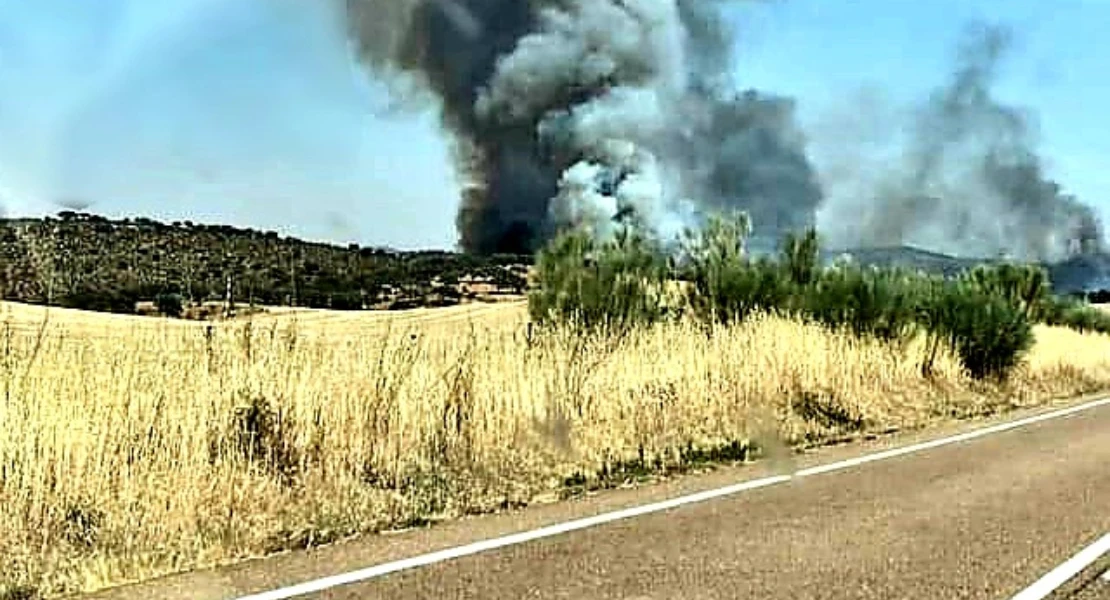 Nuevo incendio en la provincia de Badajoz: activado el nivel 1 de peligrosidad