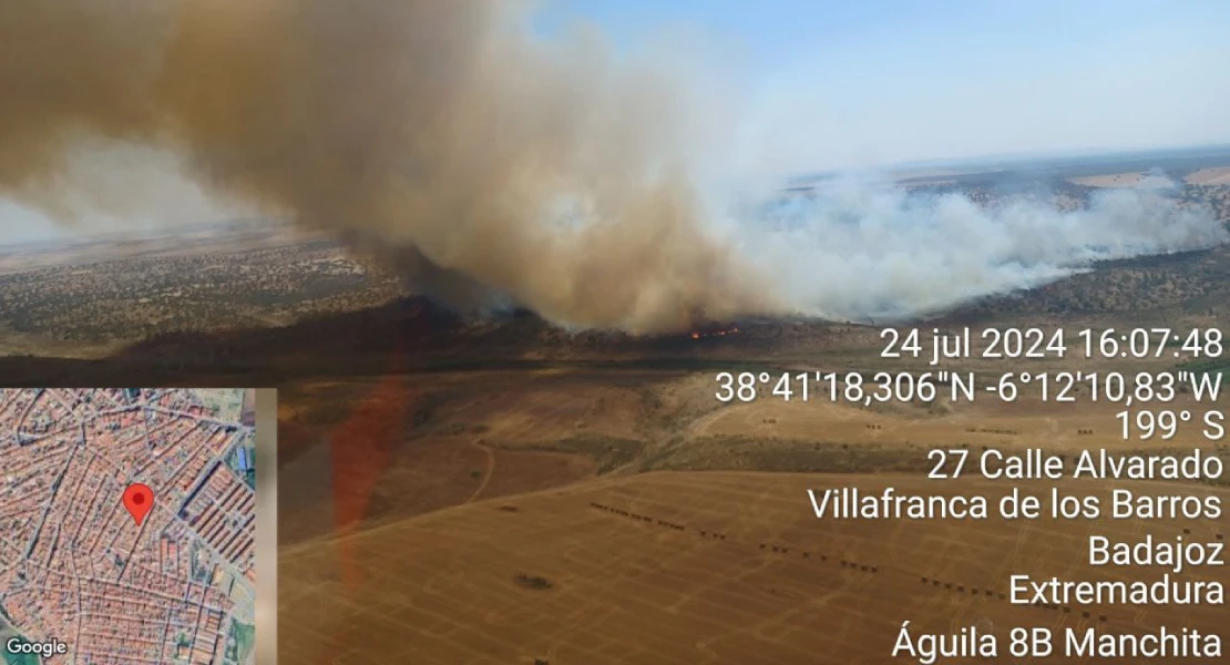 Declaran el nivel de alerta 1 en dos incendios activos en Extremadura