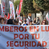 Los bomberos del CPEI toman las calles de Badajoz con un 'muerto'