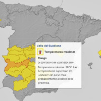 Activados avisos de alerta naranja en Extremadura para los próximos días