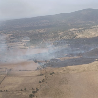 Desactivan el nivel 1 de peligrosidad en el incendio de Conquista de la Sierra en Cáceres