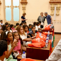 Los niños saharauis visitan la Diputación de Badajoz