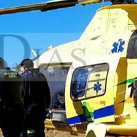 Trasladado en el helicóptero tras un accidente en la CC-423