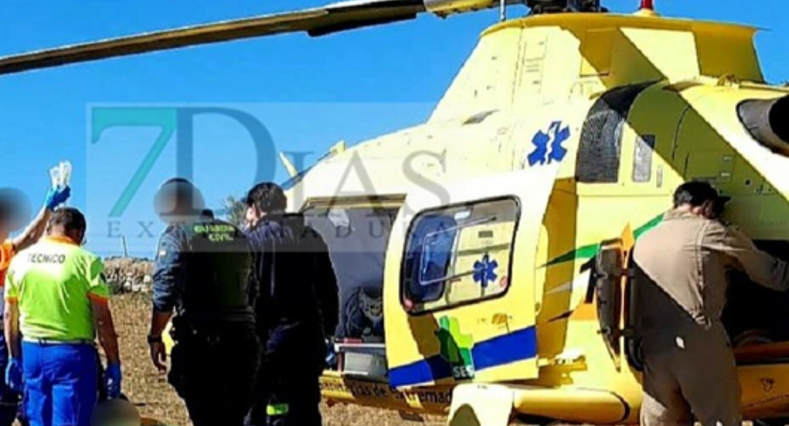 Trasladado en el helicóptero tras un accidente en la CC-423