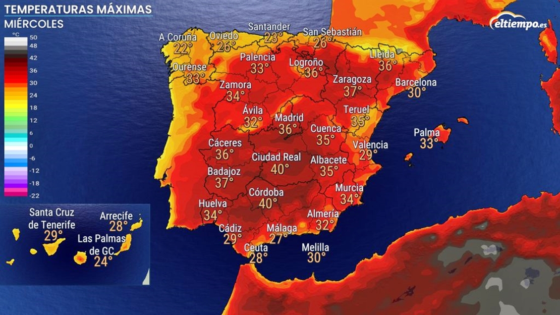 Primer episodio de calor intenso a partir de este miércoles