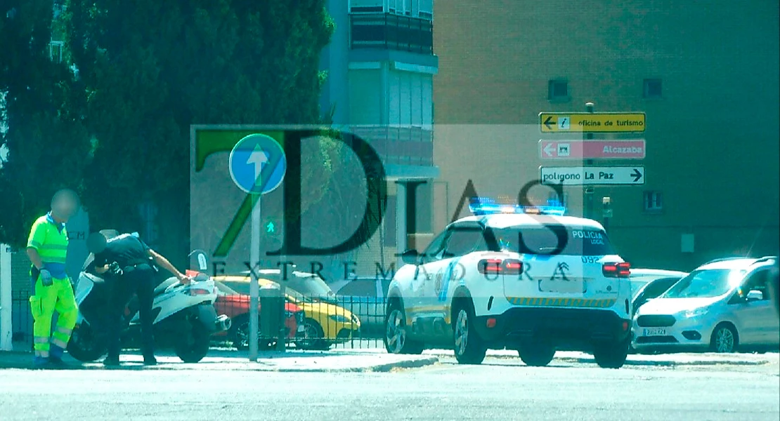 Accidente en un cruce de Badajoz