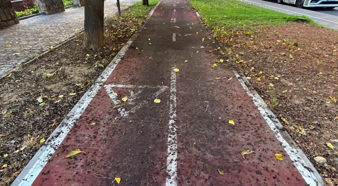 El Ayto. de Badajoz limpia el carril bici del paseo Fluvial